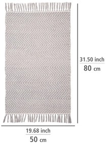 Gata szürke újrahasznosított műanyag fürdőszobai kilépő, 50 x 80 cm - Wenko