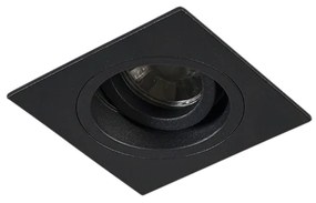 6 darabos modern, süllyesztett spotlámpa készlet fekete 9,3 cm-es, forgatható és dönthető - Chuck