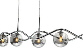 Dar Lighting modern függeszték lysandra füstös csiszolt króm darlys6250