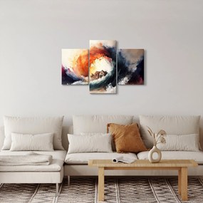 Kép - Az árvíz örvényében, akvarell (90x60 cm)