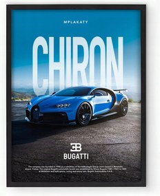 Bugatti Chiron keretes poszter 30x40 cm Ajándék ötlet
