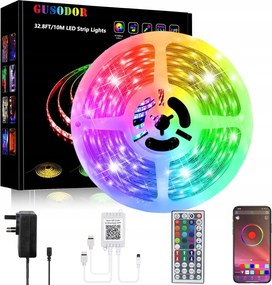 Led Szalag Gusodor Rgb Bluetooth Távirányító Több Szín Időzítő 10 Méter