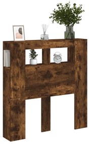 sonoma tölgy színű szerelt fa LED-es fejtámla 100x18,5x103,5 cm