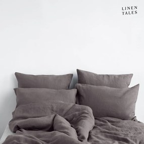 Sötétszürke kétszemélyes len ágyneműhuzat 200x200 cm – Linen Tales