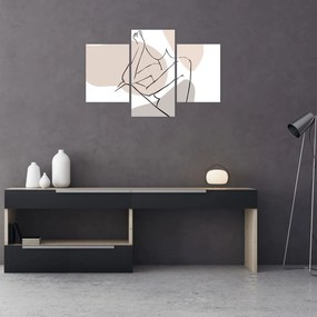 Kép - Női test vonal művészet N⁰1 (90x60 cm)