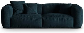 Sötétkék bársony moduláris kanapé 240 cm Martina – Micadoni