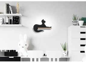 LED gyerekszoba fali lámpa polccal BLACK CAT LED/5W/230V