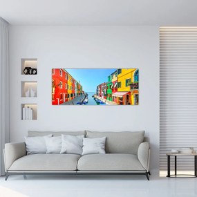 Kép - Burano sziget, Velence, Olaszország (120x50 cm)