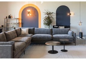 Fekete-aranyszínű fém kerek dohányzóasztal ø 60 cm Snow – Zuiver