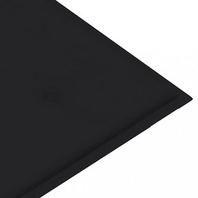tömör tíkfa Batavia pad fekete párnával 120 cm