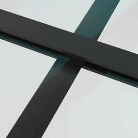 ESG üveg és alumínium tolóajtó fényszerelvény-szettel 76x205 cm