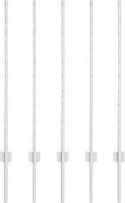 vidaXL Kerítésoszlop 5 pcs Ezüst 100 cm Acél