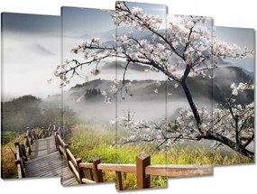 Vászonkép 70x50 Japán Virágzó cseresznye