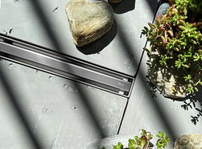 Rea Neox Slim Pro, zuhanylefolyó 100 cm, szálcsiszolt acél, REA-G5803