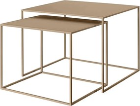 Világosbarna fém dohányzóasztal szett 2 db-os 50x60 cm Fera – Blomus