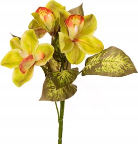 Orchidea szilikon csokor zöld művirágok nád kompozíció