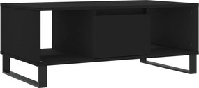 vidaXL fekete szerelt fa dohányzóasztal 90x50x36,5 cm