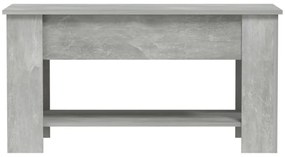 betonszürke szerelt fa dohányzóasztal 101 x 49 x 52 cm