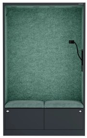 Sally 1150mm korpus Antracytowy - siedzisko Zielony