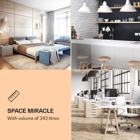 Klarstein Beersafe 7XL, hűtőszekrény, 242 liter, 5 polc, panoráma üvegajtó, rozsdamentes acél