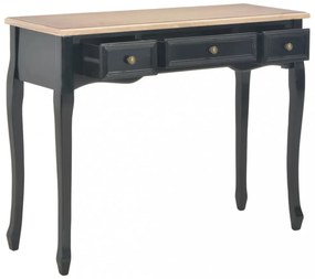 280046 Dressing Console Table with 3 Drawers Black