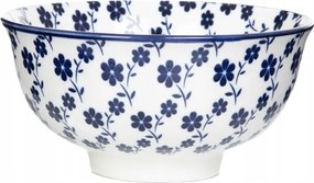 Navia sötétkék virágmintás tál 12 cm Homla