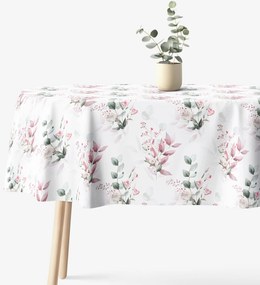 Goldea ovális pamut terítő deluxe - zsenge rózsák 140 x 280 cm