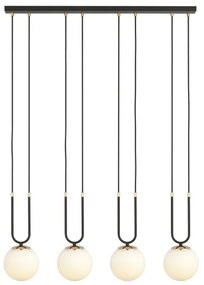 Csillár zsinóron GLAM 4xE14/10W/230V fekete