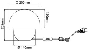 Brilliant - Asztali lámpa NALAM 1xE14/40W/230V szürke/kőris