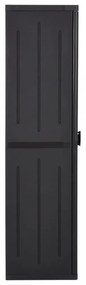 fekete PP rattan kerti tárolószekrény 65 x 45 x 172 cm