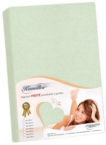 Bellatex frotté lepedő zöld szalvia, 90 x 200 cm, 90 x 200 cm