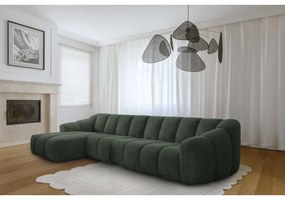 Sötétzöld sarokkanapé (bal oldali-heverő résszel) Shell – Miuform