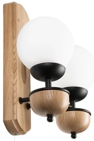 Brilagi - LED Fali lámpa COTTAGE 2xG9/40W/230V tölgy/fehér