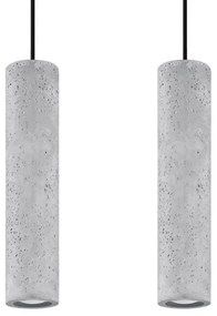 Sollux SL.0654 - LUVO 2xGU10/40W/230V beton/fekete függeszték