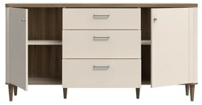 Fiókos komód VIRO, barna/bézs