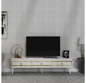 TV asztal/szekrény Vadiki 2 (fehér + arany) . 1095403