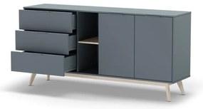 Szürkészöld komód 165x80x40 cm Pisco – Marckeric