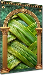 Vászonkép 80x120 Zöld fonott Zöld rattan fonott lemez