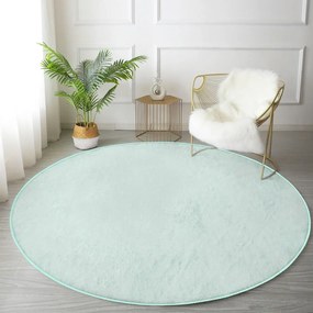 Mentazöld mosható-robotporszívóval tisztítható kerek szőnyeg ø 80 cm Comfort – Mila Home