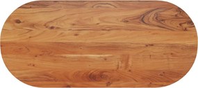 vidaXL tömör akácfa ovális asztallap 110 x 50 x 3,8 cm