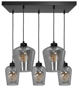 Csillár SANTIAGO 5xE27 / 60W / 230V fekete