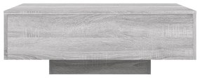 szürke sonoma színű dohányzóasztal LED-lámpákkal 85x55x31 cm