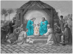 Poszterek 135x100 Szent család türkiz