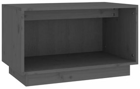 szürke tömör fenyőfa TV-szekrény 60x35x35 cm