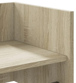 sonoma tölgy színű szerelt fa fali polc 70,5 x 35 x 30,5 cm