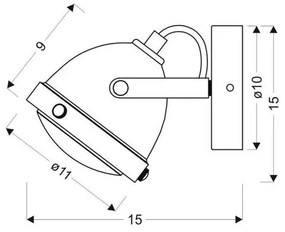 Fali spotlámpa FRODO 1xGU10/40W/230V