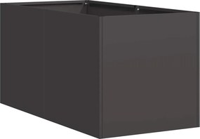 vidaXL fekete hidegen hengerelt acél növénytartó 40x80x40 cm