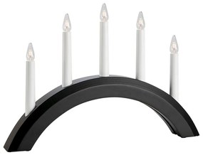 Markslöjd 705955 - Karácsonyi gyertyatartó AVENTO 5xE10/3W/230V fekete
