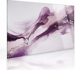 Üveg kép - Lila folyadék művészet (70x50 cm)