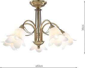 Dar Lighting DOUBLET DOU0575 Csillár 5x40W/E14 IP20